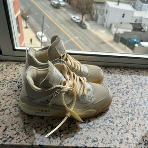 jordan 4 Cream High-Top Sneakers